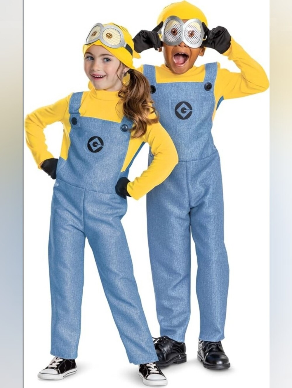 Despicable Me Minion Bob Kids Costume Minions Jumpsuit 3-Pieces NIP Sz: S (4/6)